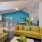 a living room with a couch and a table