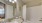 a bathroom with a large mirror