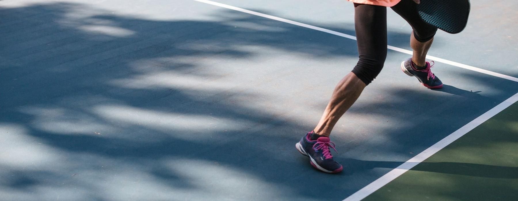 a person playing Pickleball
